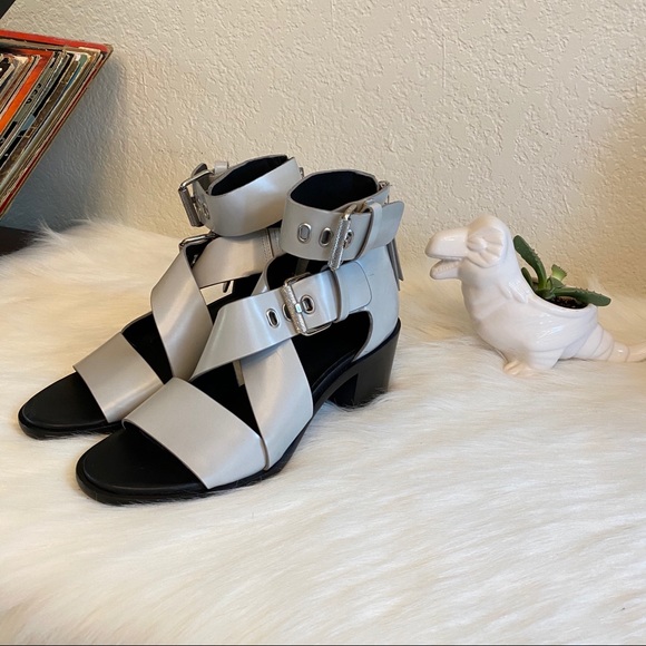 rag & bone Shoes - NWOT Rag & bone Grey double buckle heel sandals